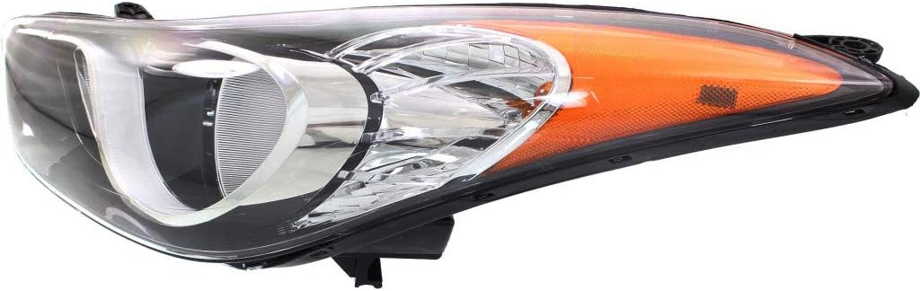 Hyundai Elantra Headlight Assembly Driver Side Black Housing A693