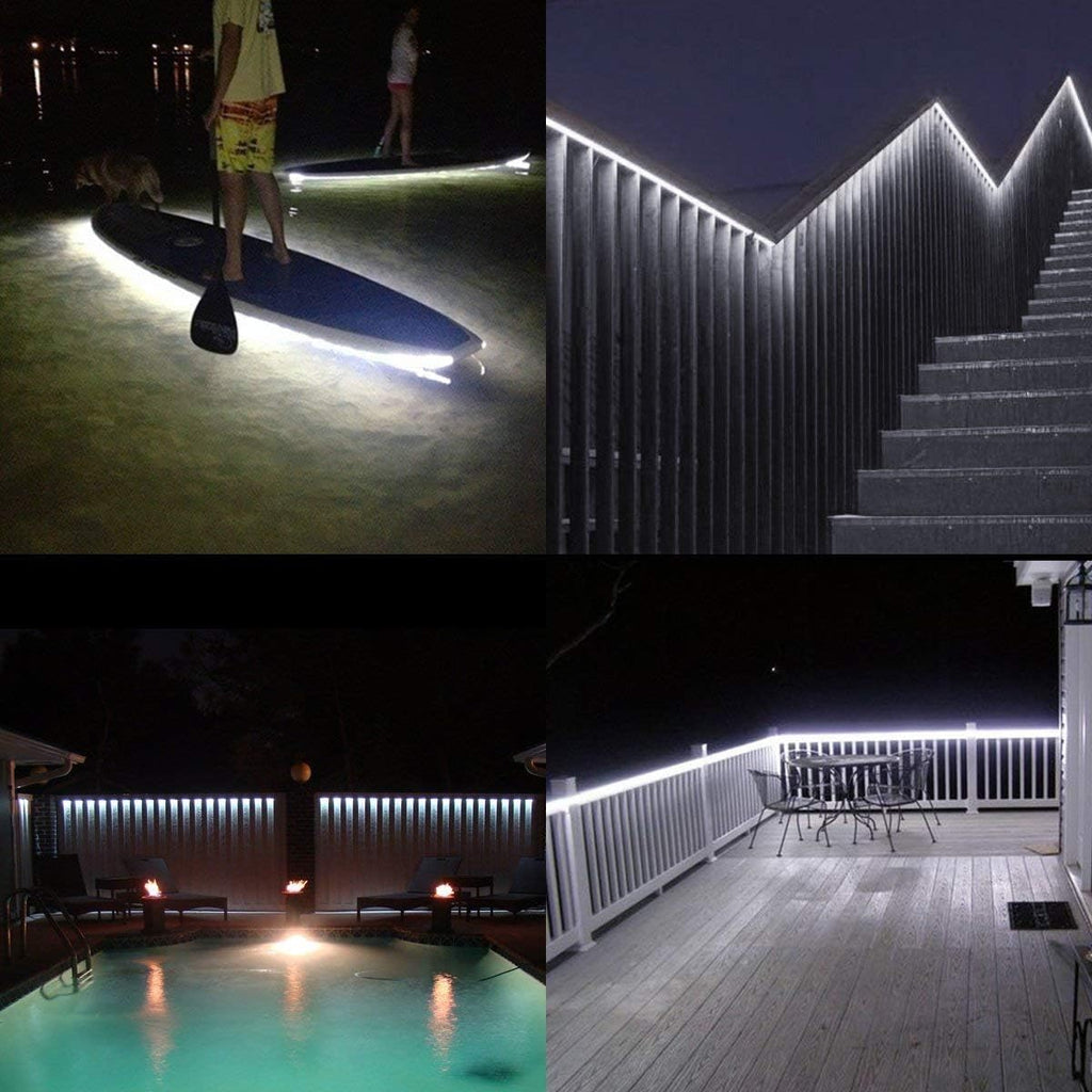 24V 12W 150LEDs IP68 Waterproof Cool White 6000K 5Meter LED Strip Lights B5586