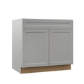 36x34.5x23.75 in. Heron Gray Sink Base Kitchen Cabinet Y21607
