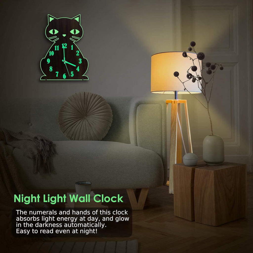 Luminous Wooden Wall Clock L7437
