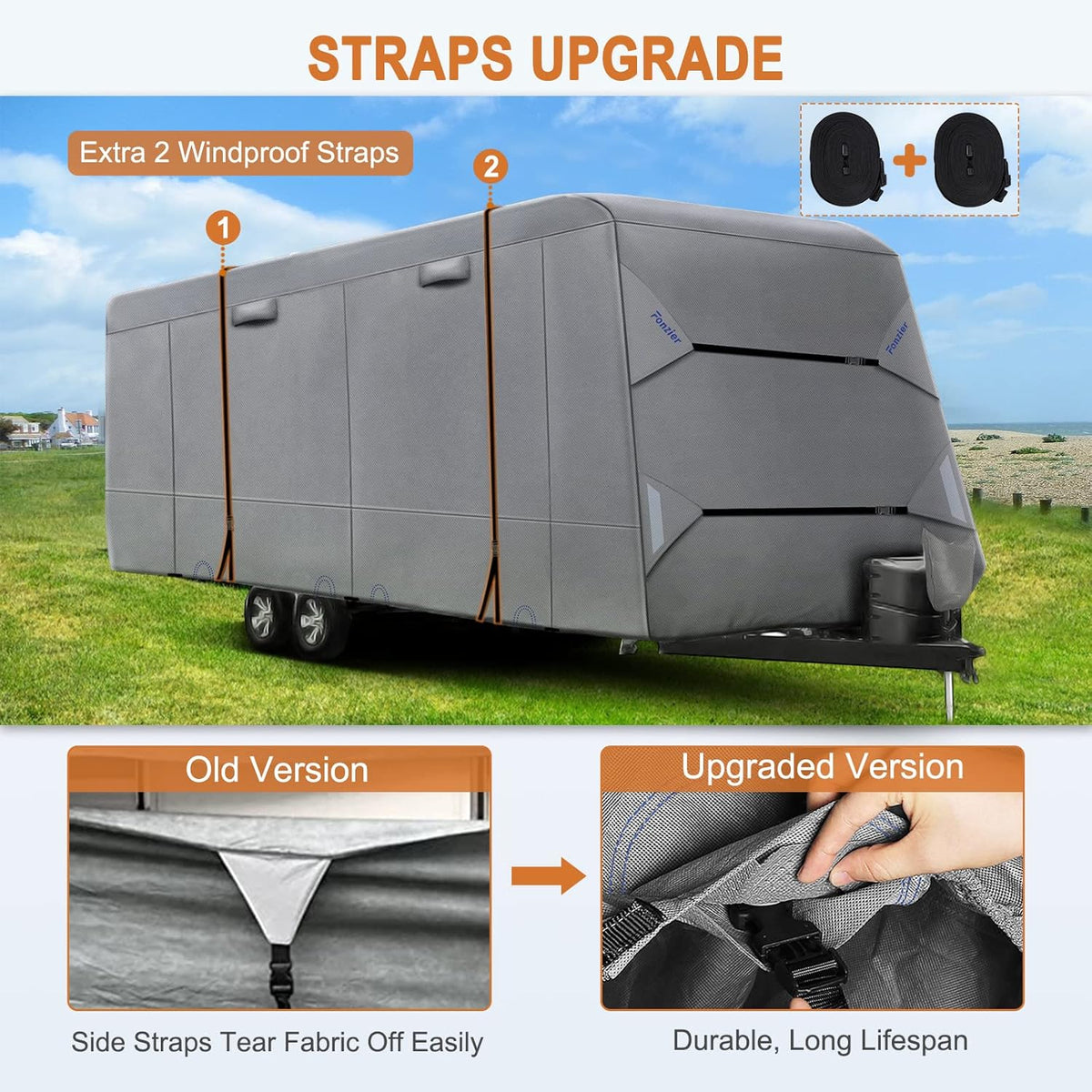 Heavy Duty 5 Layers Anti-UV Travel Trailer Cover 31'1 - 34' H27162