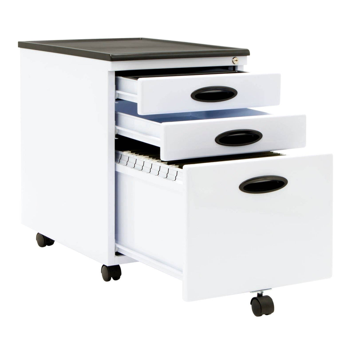 White 3 Drawer File Cabinet 2 Pack P4215