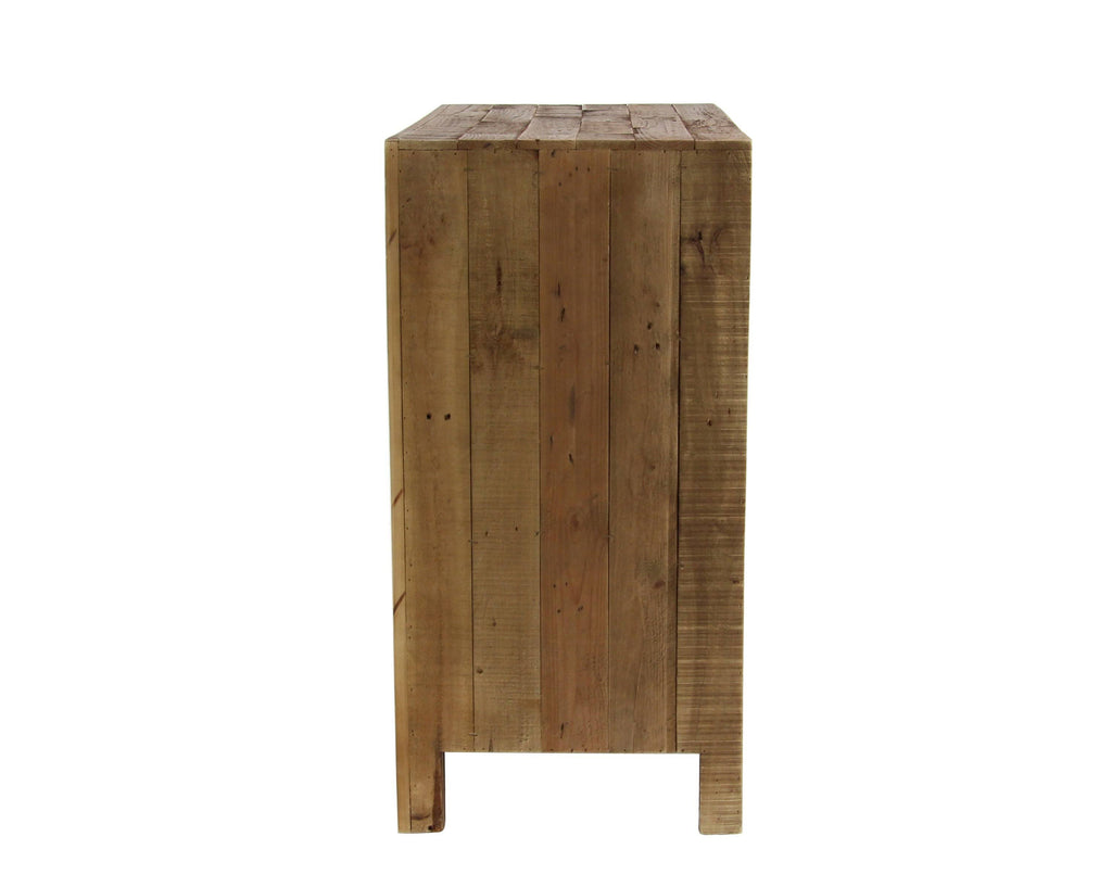 Brown 2-Door Wooden Textured Cabinet R41747