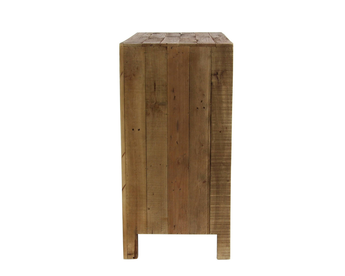 Brown 2-Door Wooden Textured Cabinet R41747