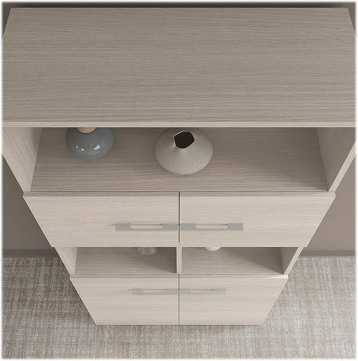 5 Shelf Bookcase with Doors in Sand Oak I84982