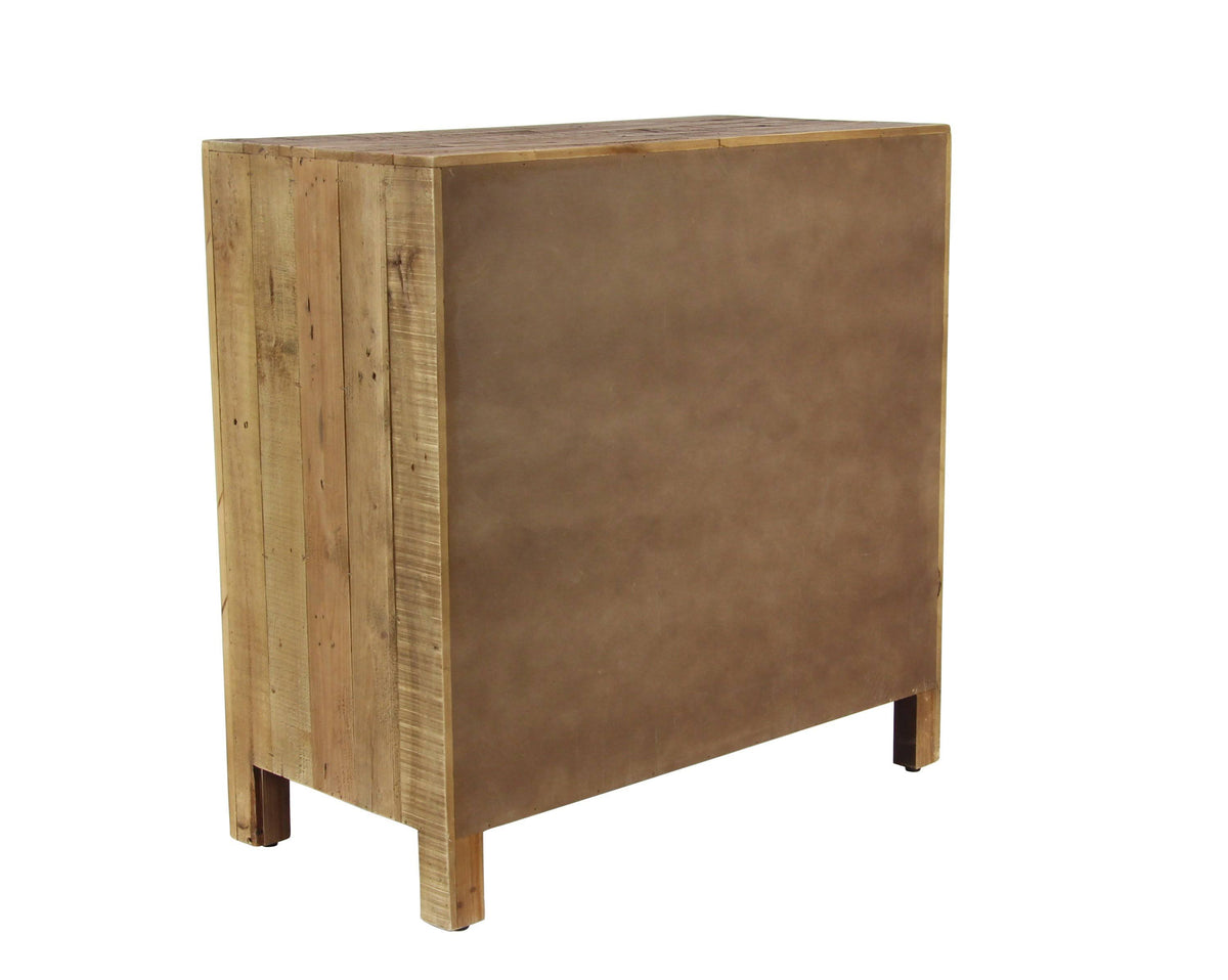 Brown 2-Door Wooden Textured Cabinet R41747