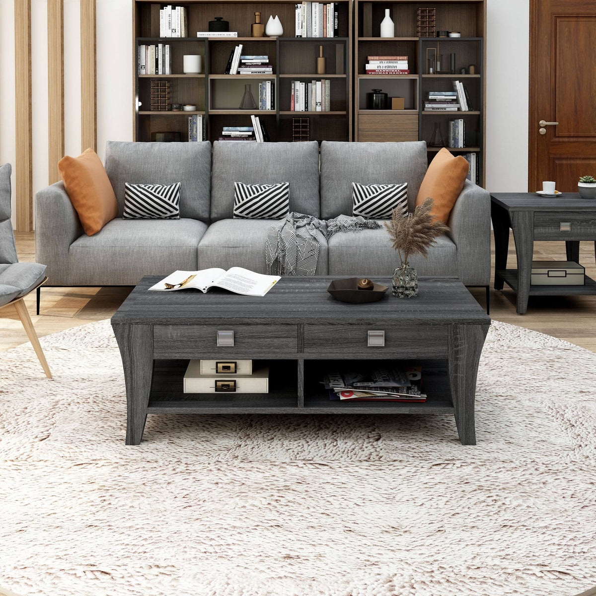 Contemporary Grey Coffee Table J801396