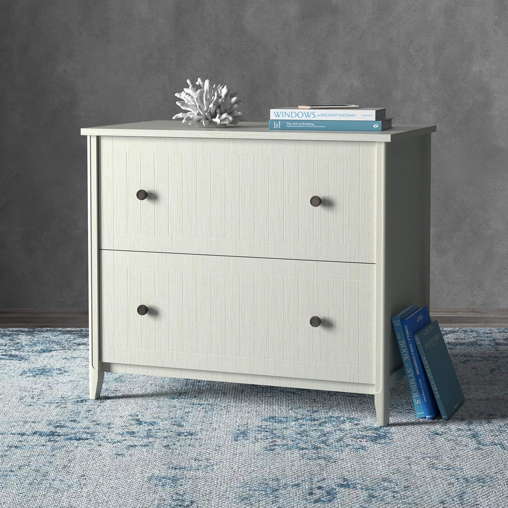 Weathered White Lateral Filing Cabinet Q906