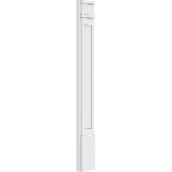 Flat Panel PVC Pilaster with Decorative Capital & Base (Pair) Z70801