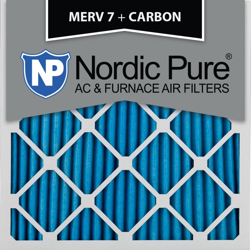 16x16x1 MERV 7 Carbon AC Furnace Air Filters Qty 12 D358