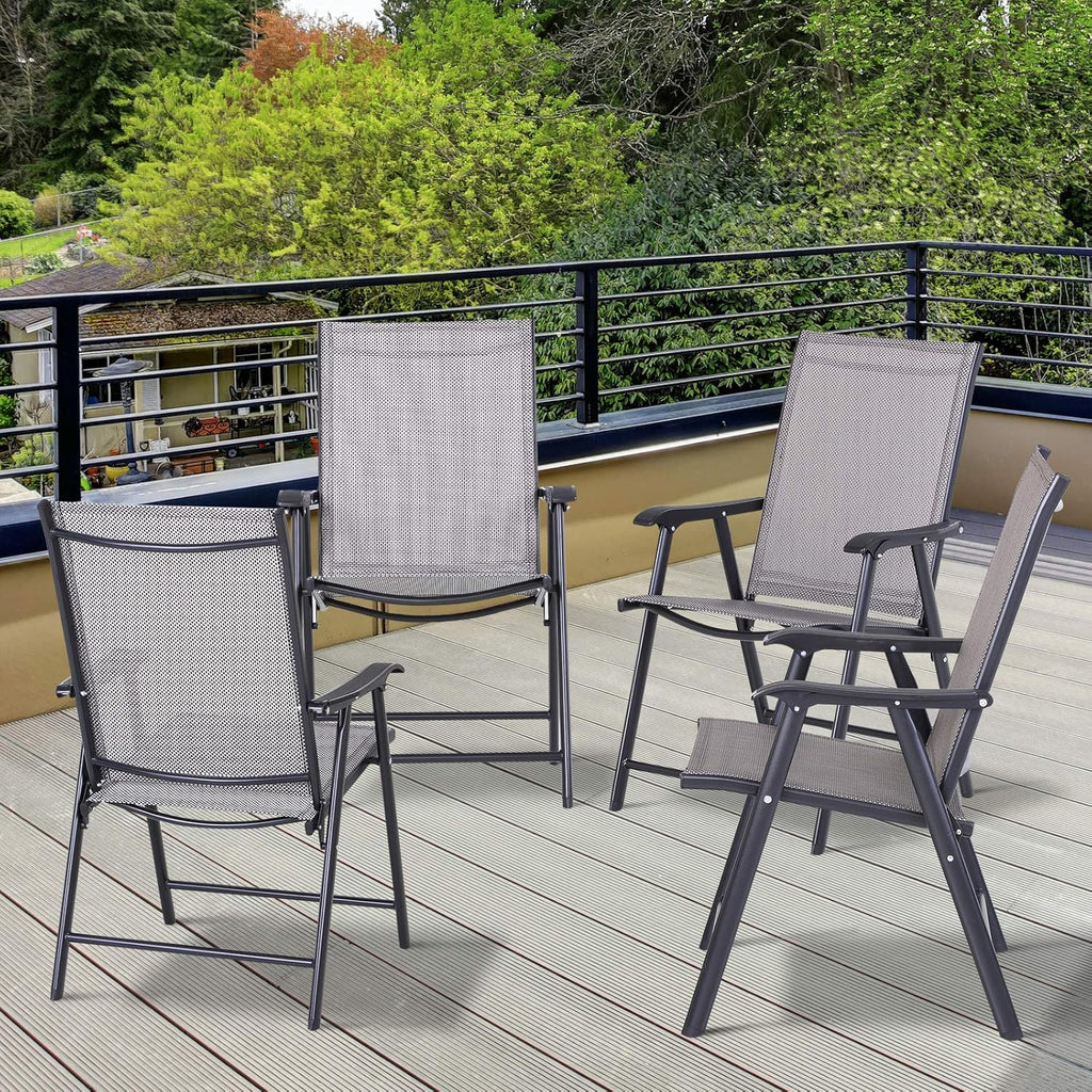 Folding Outdoor Patio Chairs Set of 4 O6145