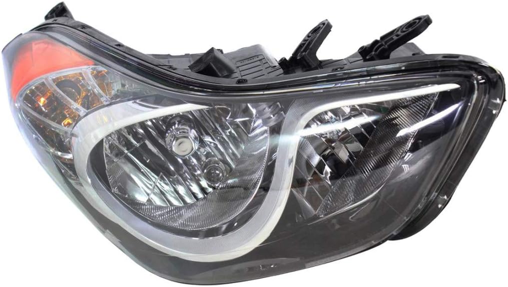 Hyundai Elantra Headlight Assembly Driver Side Black Housing A693