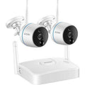 1080p 4CH Mini NVR and 2 Weatherproof WiFi IP Cameras E218830