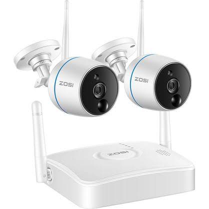 1080p 4CH Mini NVR and 2 Weatherproof WiFi IP Cameras E218830