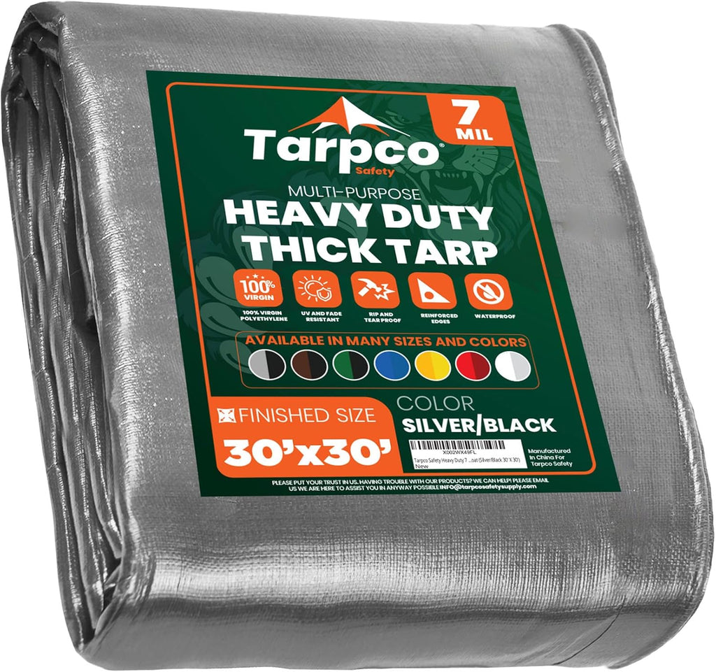 Heavy Duty 7 Mil Waterproof Poly Tarp Cover 8' X 10' G5988