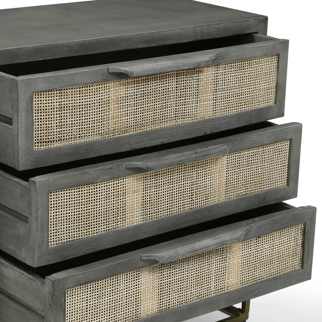 Handcrafted Mango Wood 3 Drawer Cabinet S891220