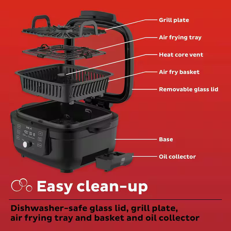 Indoor Grill and Air Fryer Black R969