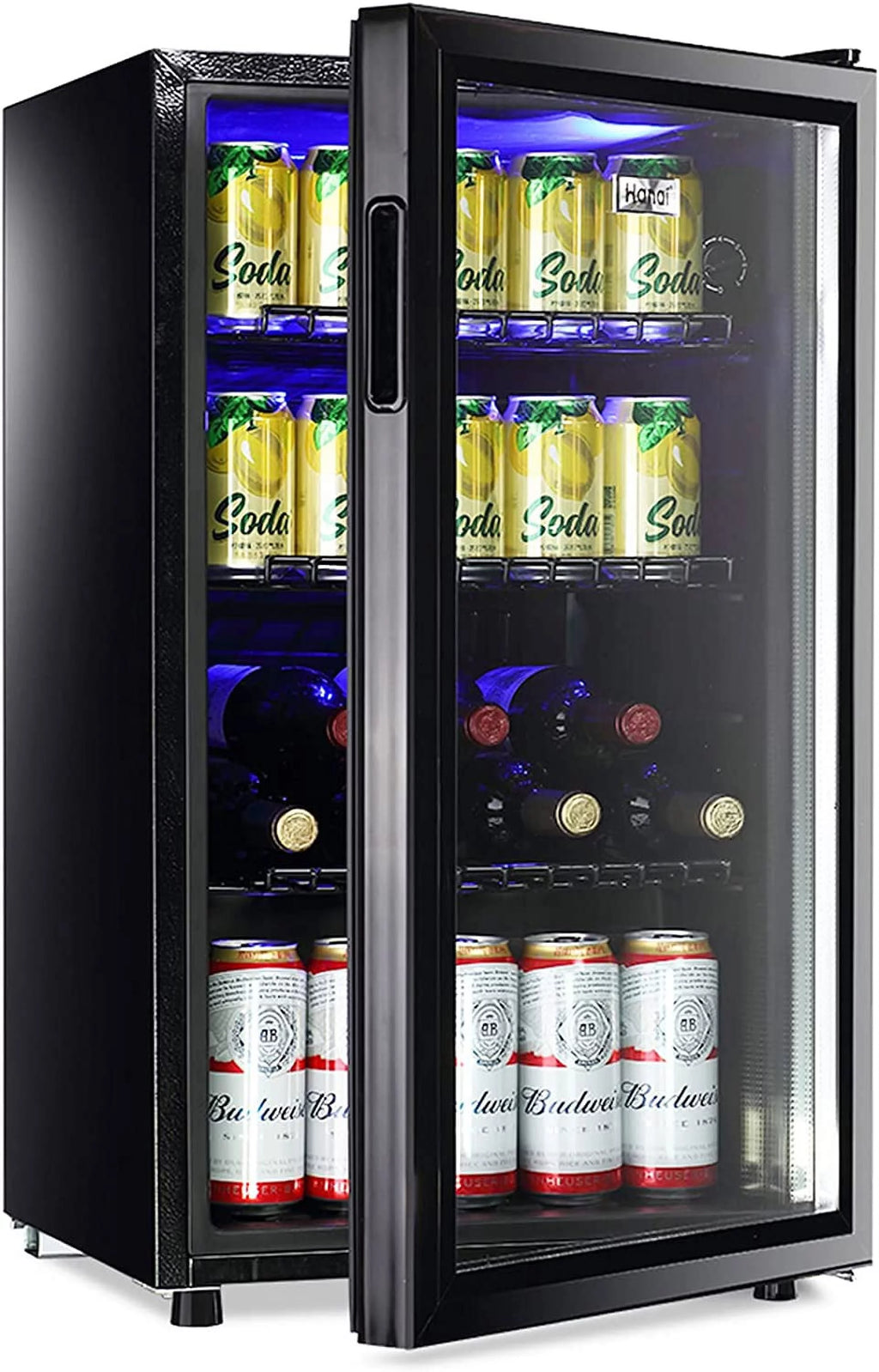 100 Can Capacity Compact Beverage Refrigerator with Glass Door U179