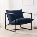 Oatmeal Metal Framed Sling Accent Chair N472579