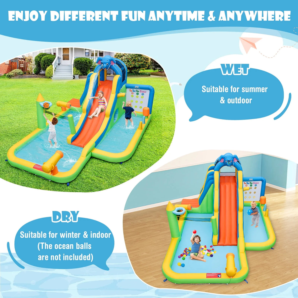 Inflatable Water Slide with Splash Pool Climbing Wall U160508