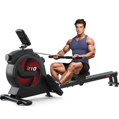 Rowing Machine with 350lb Weight Capacity and LCD Monitor W9635