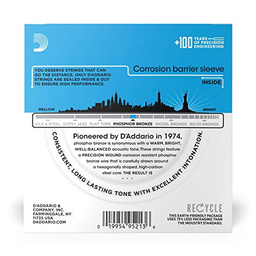Phosphor Bronze Acoustic Guitar Strings 12-53 Light 3-Pack P967591