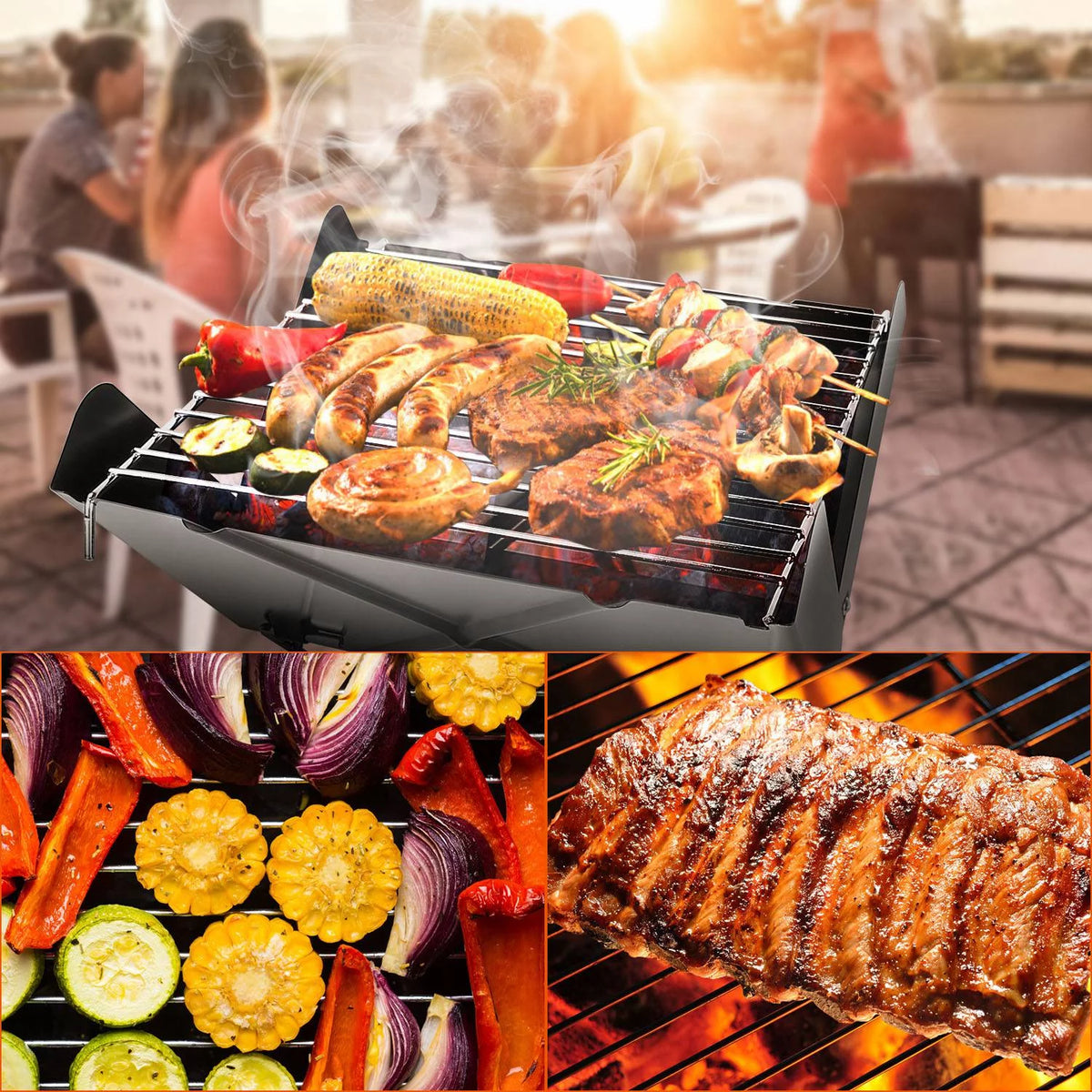 Foldable Mini Stainless Steel BBQ Grill L791