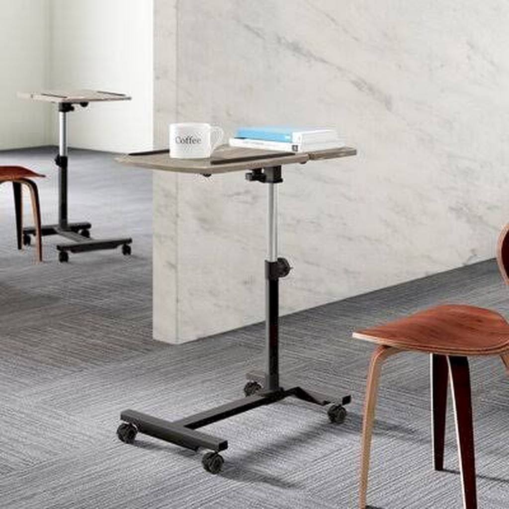Adjustable Laptop Cart Gray Black M264
