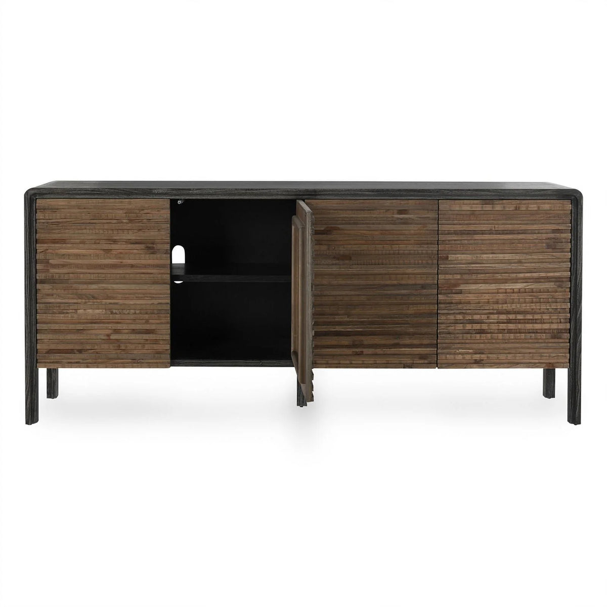 79" Reclaimed Elm Wood 4-Door Sideboard D16967