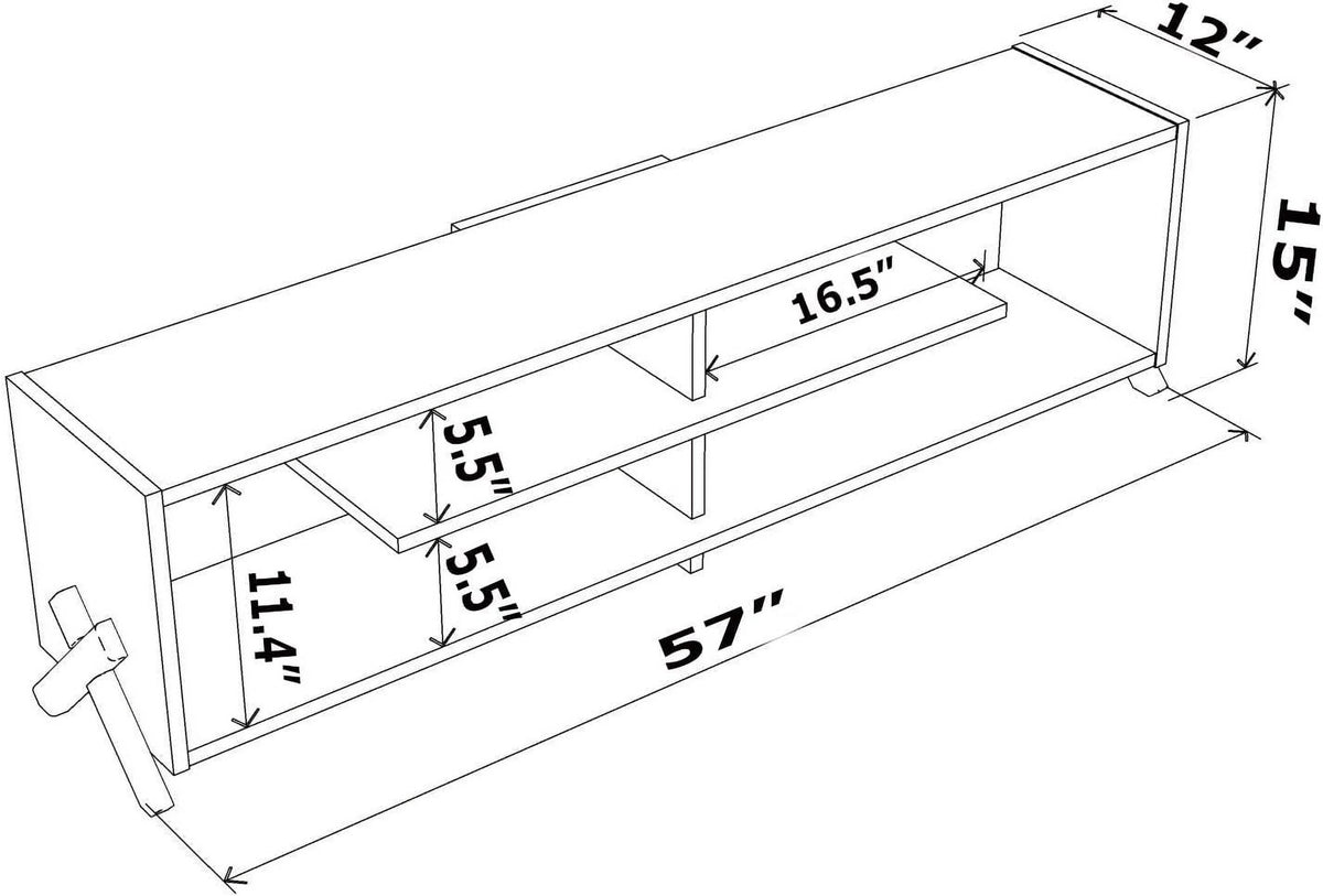 Wooden TV Stand with 4 Shelves F744