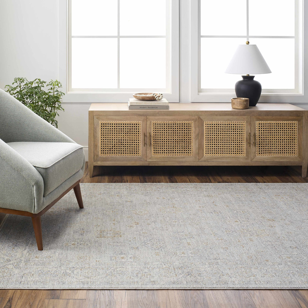 Gray Green 10' x 14' Area Rug J627
