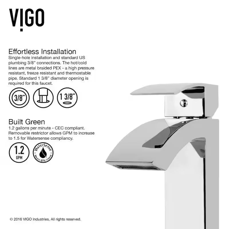 Single Handle Bathroom Faucet in Chrome O204