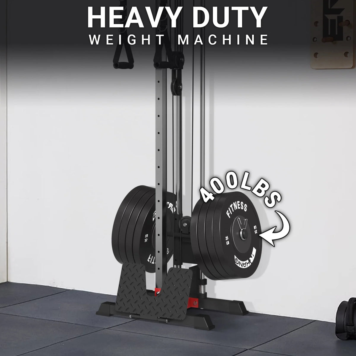 Wall Mount Cable Crossover Machine with 18 Positions Dual Pulley System I1034