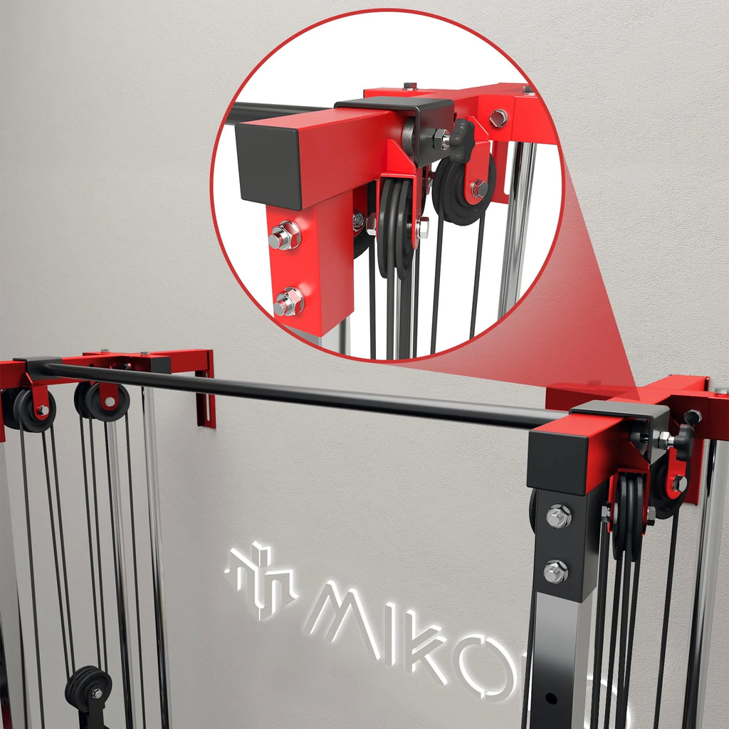 Wall Mount Cable Crossover Machine with 18 Positions Dual Pulley System I1034