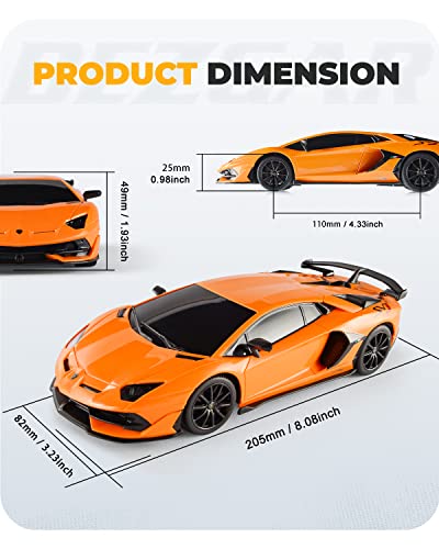 Remote Control Car 1:24 Toy Car Orange K98499