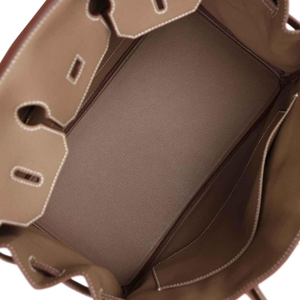 Etoupe Togo Leather Handbag E305492