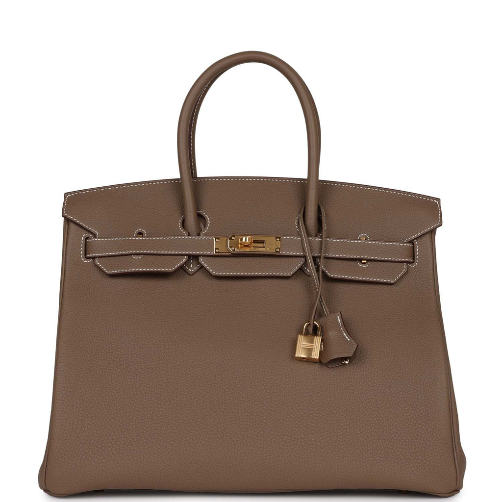 Etoupe Togo Leather Handbag E305492
