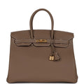 Etoupe Togo Leather Handbag E305492