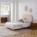 King Performance Velvet Platform Bed T565230