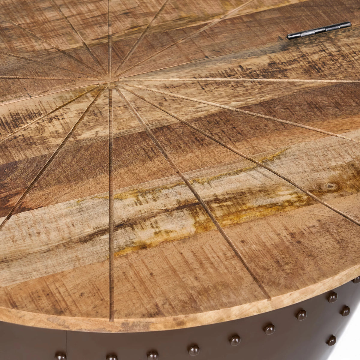 Handcrafted Mango Wood and Iron Accent Table P76729