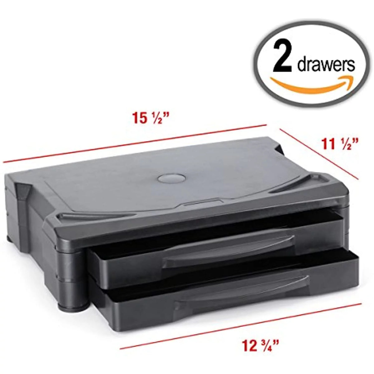 Adjustable Monitor Stand with Two Drawers B999