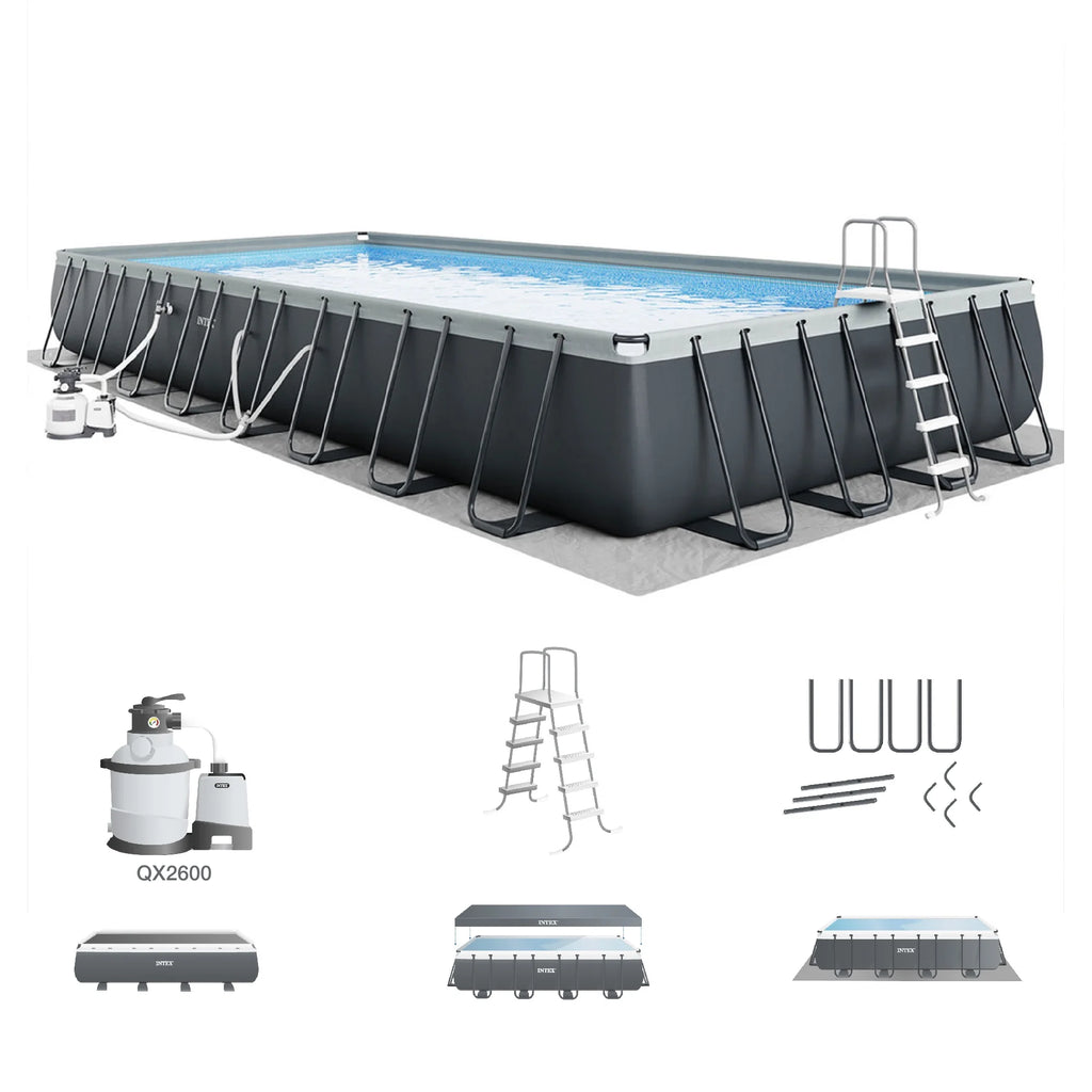 Rectangular Above Ground Swimming Pool Set E2626