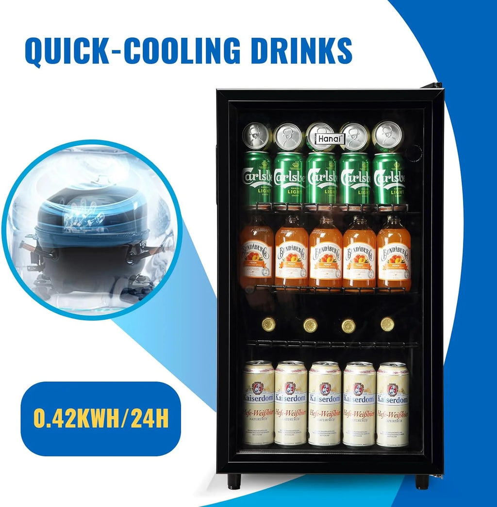 Glass Door Beverage Refrigerator 125 Can A46655