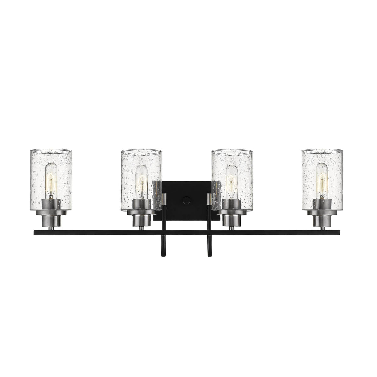 4-Light Matte Black Brushed Nickel Vanity Light X883734