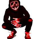 Halloween LED Mask Light Up Gloves and Glow Shoelaces D4295