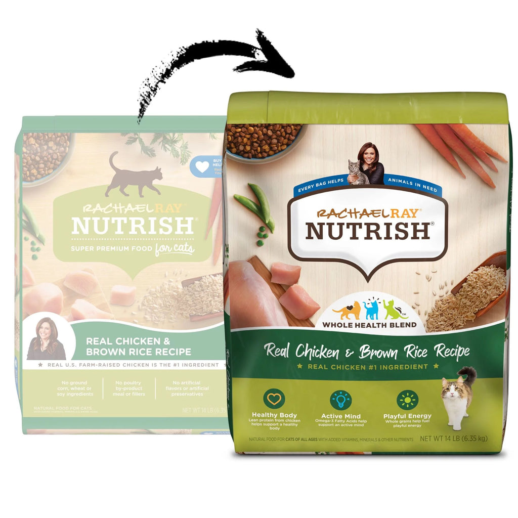 Chicken & Brown Rice Recipe Dry Cat Food 14-Pound Bag M4077