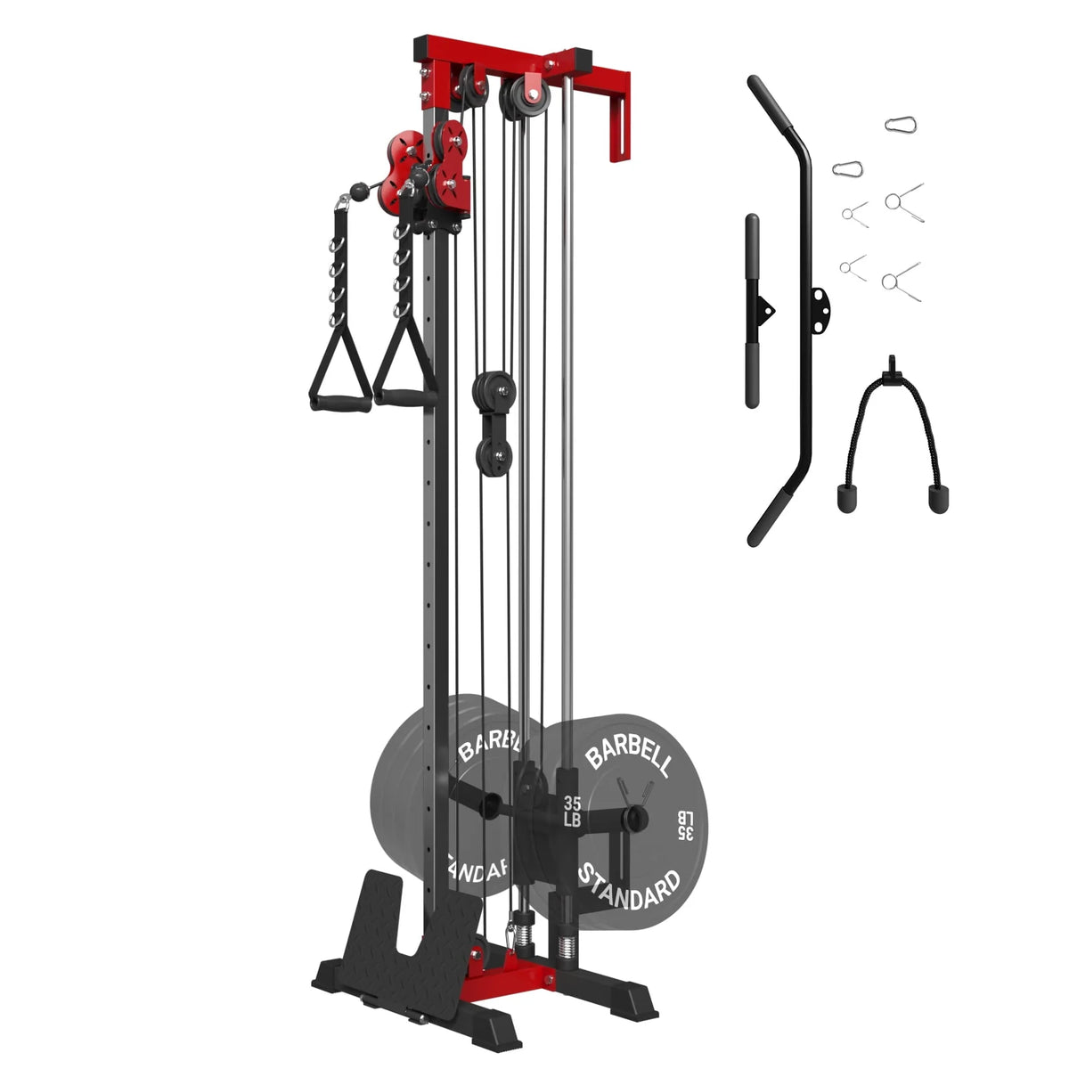 Wall Mount Cable Crossover Machine with 18 Positions Dual Pulley System I1034