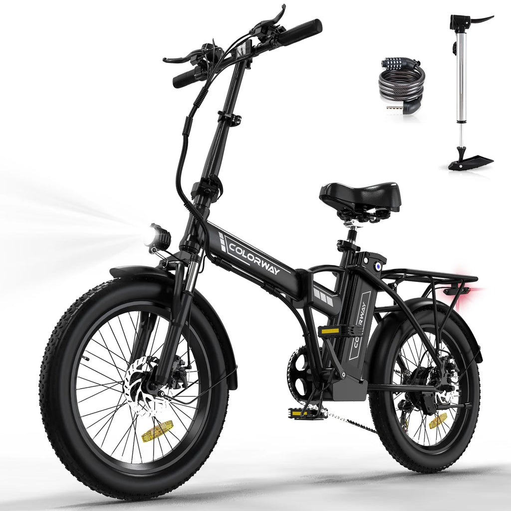 20" Fat Tire Foldable Electric Bike with 500W Battery J20338