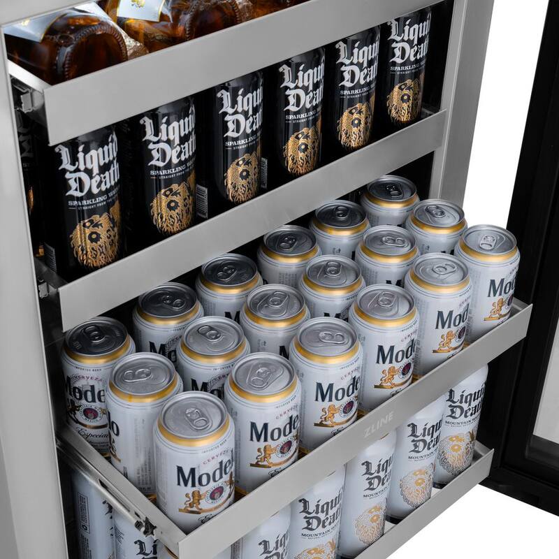 24 in. Single Zone Beverage Fridge with Glass Door L4168
