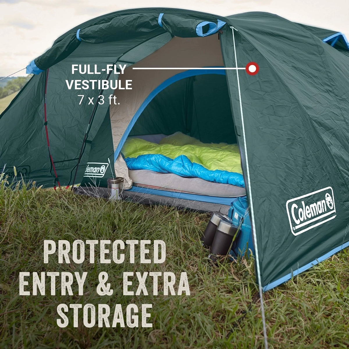 Camping Tent with Full Fly Vestibule B391
